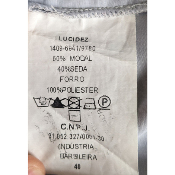 Lucidez Silk Modal Cocktail Dress Green Blue Orange Red 40 Criss Cross Low Back - Picture 2 of 6